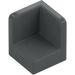 LEGO Dark Stone Gray Panel 1 x 1 Corner with Rounded Corners (6231)