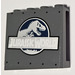 LEGO Dark Stone Gray Panel 1 x 4 x 3 with Jurassic World Logo Sticker with Side Supports, Hollow Studs (35323)