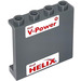 LEGO Donker steengrijs Paneel 1 x 4 x 3 met Shell V-Power Shell HELIX Sticker met zijsteunen, holle noppen (35323)