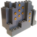 LEGO Mørk stengrå Panel 4 x 10 x 6 Rock Rectangular med Gate Launchers Klistermærke (6082)