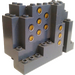 LEGO Dark Stone Gray Panel 4 x 10 x 6 Rock Rectangular with Gate Launchers Sticker (6082)