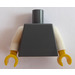 LEGO Gris piedra oscuro Plano Torso con Blanco Brazos y Amarillo Manos (76382 / 88585)