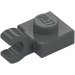 LEGO Dark Stone Gray Plate 1 x 1 with Horizontal Clip (Flat Fronted Clip) (6019)