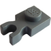 LEGO Grigio pietra scuro Piastra 1 x 1 con Verticale Clip (Clip &#039;U&#039; spessa) (4085 / 60897)