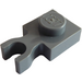 LEGO Dark Stone Gray Plate 1 x 1 with Vertical Clip (Thin &#039;U&#039; Clip) (4085 / 60897)
