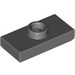 LEGO Dark Stone Gray Plate 1 x 2 with 1 Stud (with Groove) (3794 / 15573)