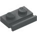 LEGO Dark Stone Gray Plate 1 x 2 with Door Rail (32028)