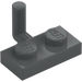 LEGO Dark Stone Gray Plate 1 x 2 with Hook (5mm Horizontal Arm) (43876 / 88072)