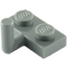 LEGO Gris pierre foncé assiette 1 x 2 avec Crochet (Bras horizontal de 6 mm) (4623)