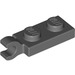 LEGO Dark Stone Gray Plate 1 x 2 with Horizontal Clip on End (42923 / 63868)