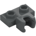 LEGO Dark Stone Gray Plate 1 x 2 with Middle Ball Joint Socket (14704)