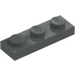 LEGO Dark Stone Gray Plate 1 x 3 (3623)