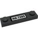 LEGO Dark Stone Gray Plate 1 x 4 with Two Studs with &quot;HA 7285&quot; Sticker without Groove (92593)