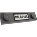 LEGO Dark Stone Gray Plate 1 x 4 with Two Studs with &quot;PN60198&#039; Sticker without Groove (92593)