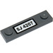 LEGO Dark Stone Gray Plate 1 x 4 with Two Studs with &quot;SJ 4207&quot; Sticker without Groove (92593)