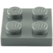 LEGO Dunkles Steingrau Platte 2 x 2 (3022 / 94148)