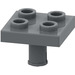 LEGO Dunkles Steingrau Platte 2 x 2 mit Unterseite Stift (Keine Löcher) (2476 / 48241)