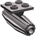 LEGO Dark Stone Gray Plate 2 x 2 with Jet Engine (4229)