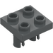 LEGO Dark Stone Gray Plate 2 x 2 with Two Bottom Pins (15092 / 49131)