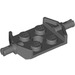 LEGO Dark Stone Gray Plate 2 x 2 with Wide Wheel Holders (Non-Reinforced Bottom) (6157)