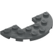 LEGO Mørk steingrå Plate 3 x 6 Rund Halv Sirkel med UtskjæRing (18646)