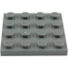 LEGO Gris pierre foncé assiette 4 x 4 (3031)
