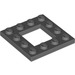 LEGO Dark Stone Gray Plate 4 x 4 with 2 x 2 Open Center (64799)