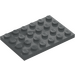 LEGO Dark Stone Gray Plate 4 x 6 (3032)