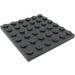 LEGO Gris pierre foncé assiette 6 x 6 (3958)