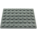LEGO Gris pierre foncé assiette 6 x 8 (3036)
