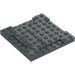 LEGO Dark Stone Gray Plate 8 x 8 x 0.7 with Cutouts (2628)