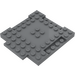 LEGO Dark Stone Gray Plate 8 x 8 x 0.7 with Cutouts and Ledge (15624)