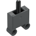 LEGO Dark Stone Gray Pneumatic Two-way Valve with Pinholes (33163 / 47223)