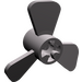 LEGO Dark Stone Gray Propeller with 3 Blades (6041)