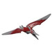 LEGO Donker steengrijs Pteranodon with Dark Red Back and Large Nostrils