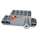 LEGO Donker steengrijs Pullback Motor 4 x 8 x 2.33 met Flames (Both Zijkanten) Sticker (47715)