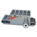 LEGO Gris pierre foncé Pullback Motor 4 x 8 x 2.33 avec Flames (Both Sides) Autocollant (47715)