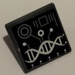 LEGO Dark Stone Gray Roadsign Clip-on 2 x 2 Square with DNA Double Helix Sticker with Open &#039;O&#039; Clip (15210)