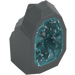 LEGO Dark Stone Gray Rock with Transparent Light Blue Crystal (49656)