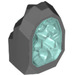 LEGO Dark Stone Gray Rock with Transparent Light Blue Crystal (49656)
