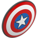 LEGO Dark Stone Gray Round Shield with Curved Face with Captain America Shield (50695 / 75902)