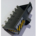 LEGO Dark Stone Gray Shovel 7 x 10 x 5 with Danger stripes Sticker (28216)