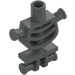 LEGO Dark Stone Gray Skeleton Torso with Rounded Ribs with Thick Shoulder Pins (60115 / 78132)