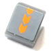LEGO Dark Stone Gray Slope 1 x 1 (31°) with Orange Arrows Sticker (50746)