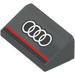 LEGO Dark Stone Gray Slope 1 x 2 (31°) with Audi Logo (85984 / 106736)