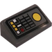 LEGO Dark Stone Gray Slope 1 x 2 (31°) with Malevolence Control Panel Sticker (85984)