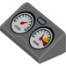 LEGO Dark Stone Gray Slope 1 x 2 (31°) with Two Gauges (24741 / 85984)