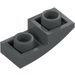 LEGO Dark Stone Gray Slope 1 x 2 Curved Inverted (24201)