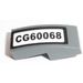 LEGO Dark Stone Gray Slope 1 x 2 Curved with &#039;CG60068&#039; Sticker (11477)