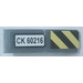 LEGO Dark Stone Gray Slope 1 x 3 Curved with &#039;CK 60216&#039; and Yellow and Black Stripes Sticker (50950)